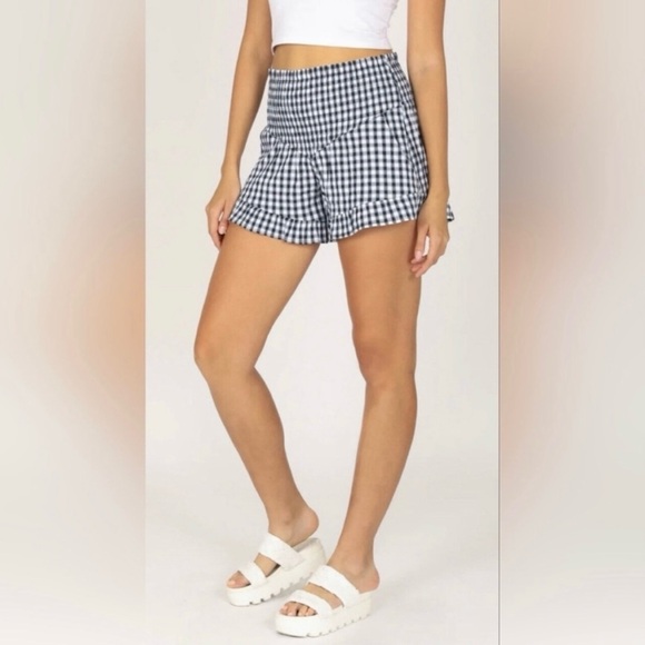 Sincerly Jules Pants - SINCERELEY JULES Gingham Check Ruffle Shorts Coastal Cowgirl Country Summer
